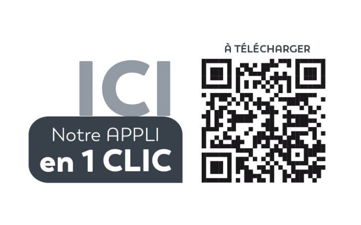 ICI Notre APPLI en 1 CLIC - À télécharger QR Code